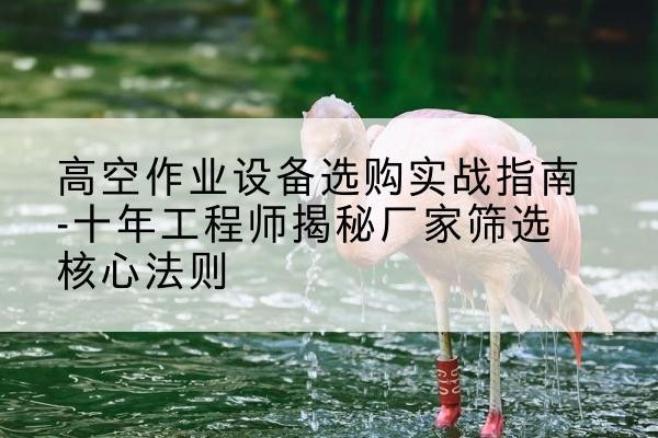武穴剪叉式升降机厂家-高空作业设备选购实战指南-十年工程师揭秘厂家筛选核心法则