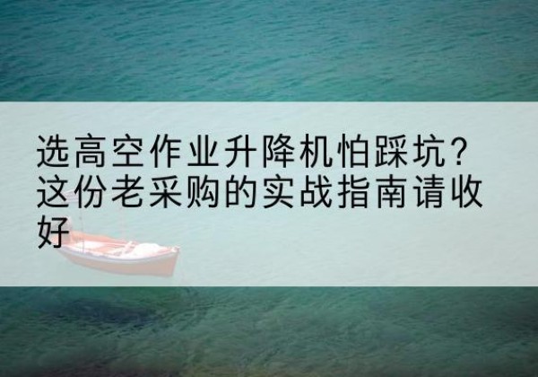 武穴高空作业升降机厂家推荐-选高空作业升降机怕踩坑？这份老采购的实战指南请收好